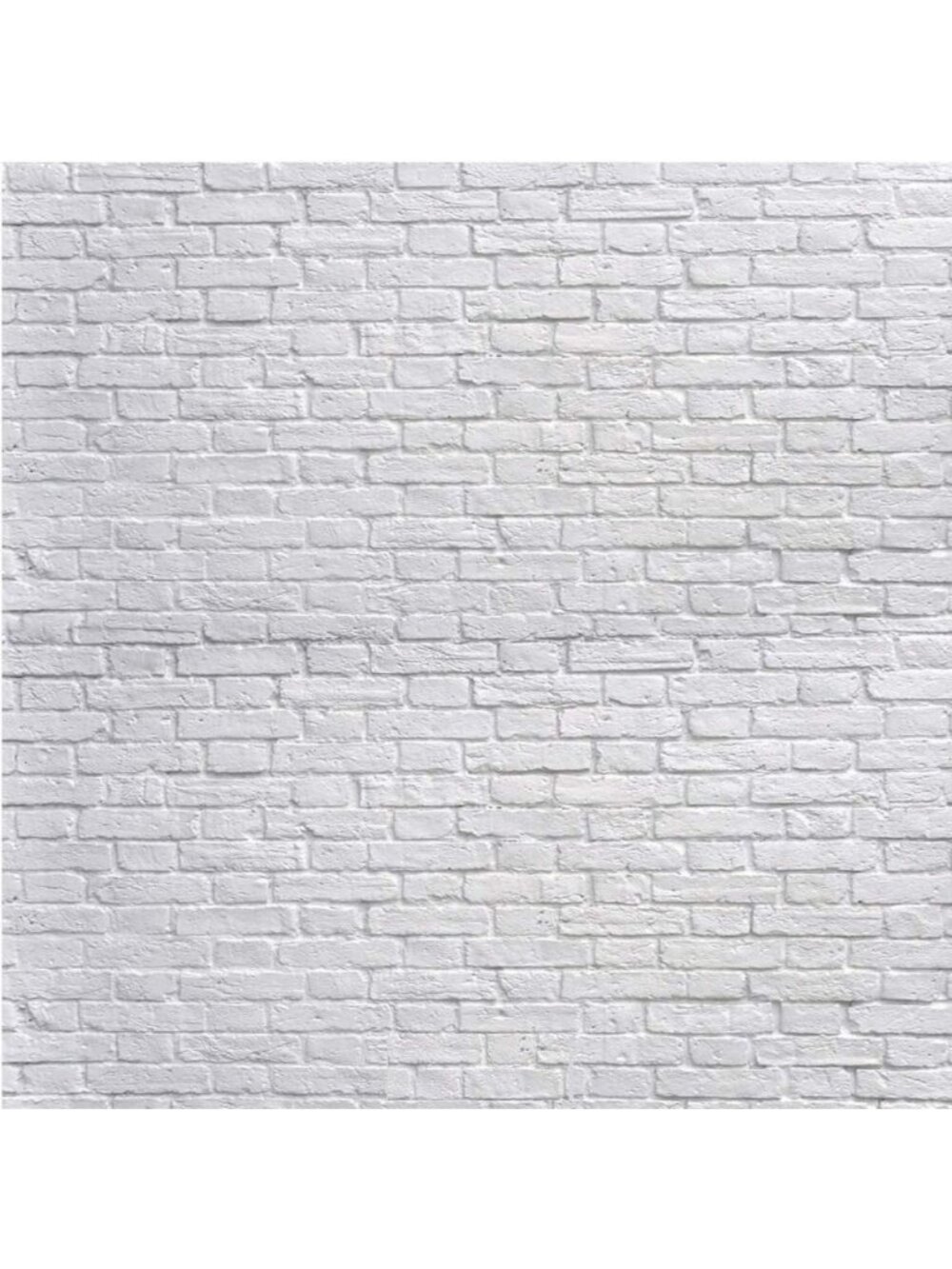 White Brick Wall Photo Backdrop - Thin Vinyl Studio Prop 10x10FT Photography